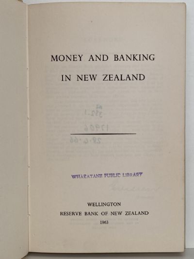 MONEY AND BANKING IN NEW ZEALAND