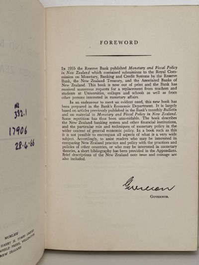 MONEY AND BANKING IN NEW ZEALAND