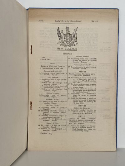 THE GROWTH AND DEVELOPMENT OF SOCIAL SECURITY IN NEW ZEALAND