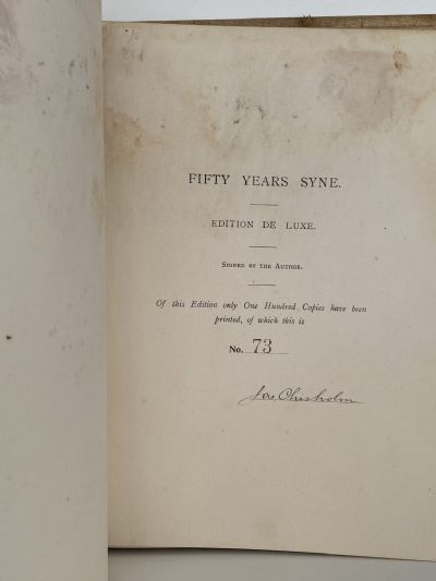 FIFTY YEARS SYNE A Jubilee Memorial of The Presbyterian Church of Otago