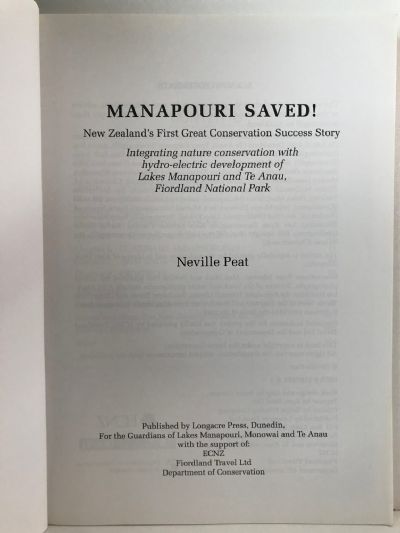 MANAPOURI SAVED! New Zealand's First Great Conservation Success Story