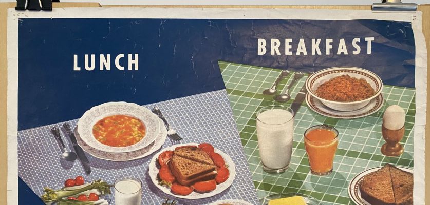 VINTAGE POSTER: Meal Patterns - Eat These Foods Each Day