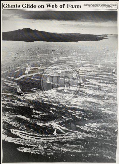 VINTAGE POSTER: Whitbread yacht race, Auckland departure 1986