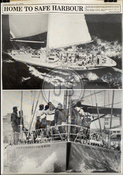 VINTAGE POSTER: Whitbread yacht race, Auckland arrival 1986