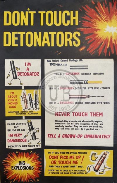 VINTAGE POSTER: Don't Touch Detonators