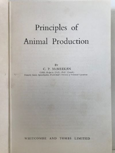 PRINCIPLES OF ANIMAL PRODUCTION