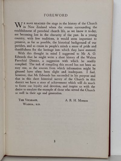 A Short History of the Parochial District of St Paul's, Wairoa H.B