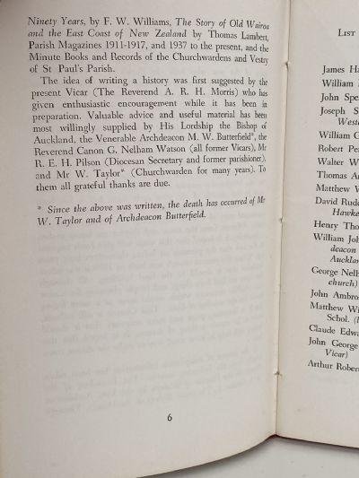A Short History of the Parochial District of St Paul's, Wairoa H.B