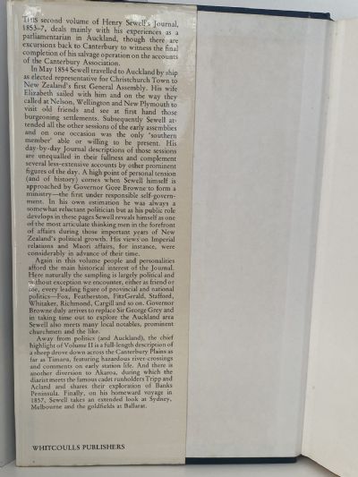 THE JOURNAL OF HENRY SEWELL 1853 - 7, Volume I and 2