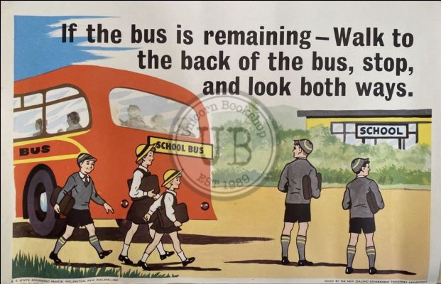 VINTAGE POSTER: New Zealand Transport Department / Children's Road Safety