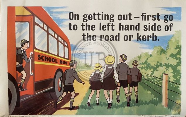 VINTAGE POSTER: New Zealand Transport Department / Children's Road Safety
