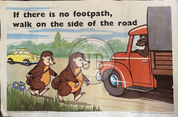 VINTAGE POSTER: New Zealand Transport Department / Children's Road Safety