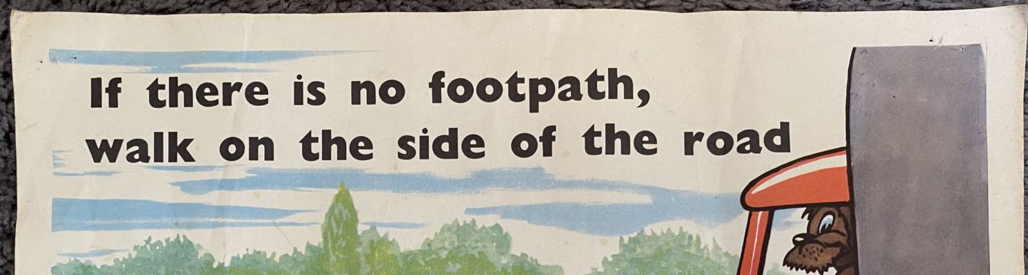 VINTAGE POSTER: New Zealand Transport Department / Children's Road Safety
