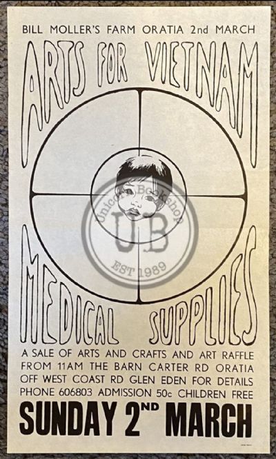 VINTAGE POSTERS: The Barn Arts Festival Raffle of Art - Vietnam War 1960s