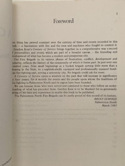 A CENTURY OF SERVICE: A History of the Palmerston North Fire Brigade 1883 - 1983