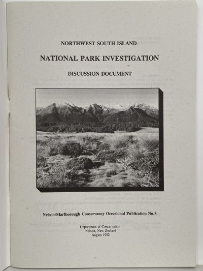 NORTH WEST SOUTH ISLAND NATIONAL PARK INVESTIGATION