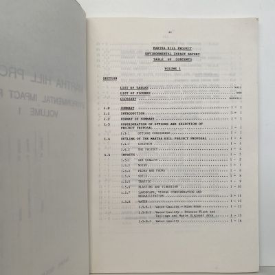 MARTHA HILL PROJECT: Environmental Impact Report Volume 1 and 3 1985