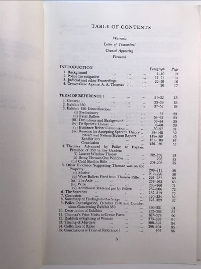 ROYAL COMMISSION OF INQUIRY: Arthur Allan Thomas and Crewe Murders