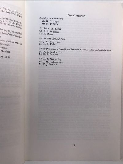 ROYAL COMMISSION OF INQUIRY: Arthur Allan Thomas and Crewe Murders