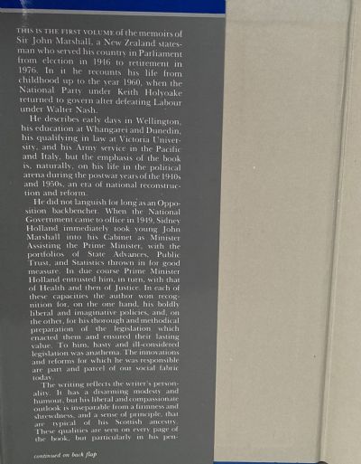 JOHN MARSHALL: Memoirs, Volume 1 - 1912 to 1960