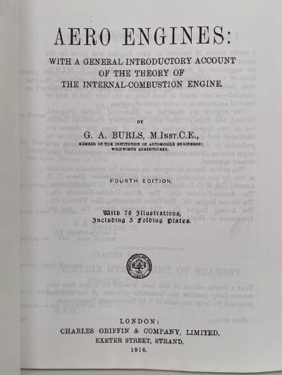 AERO ENGINES THROUGH 1916: 4th edition