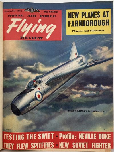 RAF FLYING REVIEW: Bound collection of 12x Royal Air Force magazines 1954 to 1955