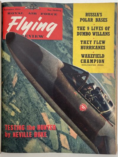 RAF FLYING REVIEW: Bound collection of 12x Royal Air Force magazines 1954 to 1955