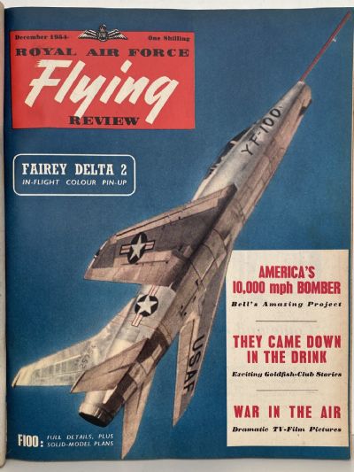 RAF FLYING REVIEW: Bound collection of 12x Royal Air Force magazines 1954 to 1955