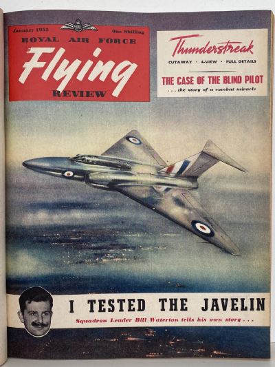 RAF FLYING REVIEW: Bound collection of 12x Royal Air Force magazines 1954 to 1955