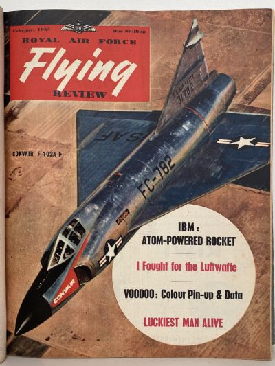 RAF FLYING REVIEW: Bound collection of 12x Royal Air Force magazines 1954 to 1955