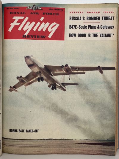 RAF FLYING REVIEW: Bound collection of 12x Royal Air Force magazines 1954 to 1955