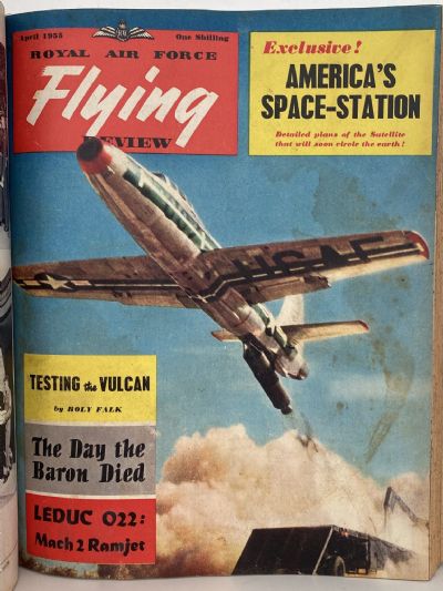 RAF FLYING REVIEW: Bound collection of 12x Royal Air Force magazines 1954 to 1955