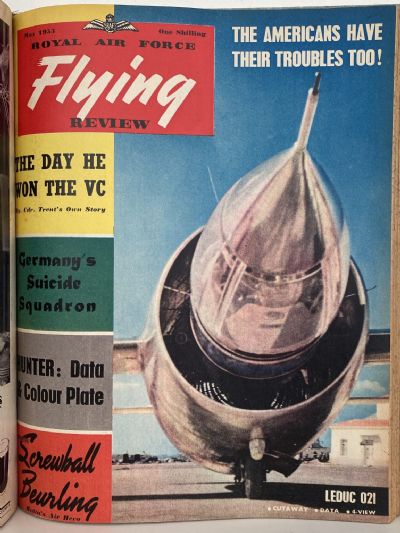 RAF FLYING REVIEW: Bound collection of 12x Royal Air Force magazines 1954 to 1955