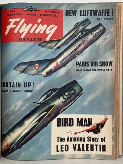 RAF FLYING REVIEW: Bound collection of 12x Royal Air Force magazines 1954 to 1955