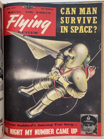 RAF FLYING REVIEW: Bound collection of 12x Royal Air Force magazines 1954 to 1955