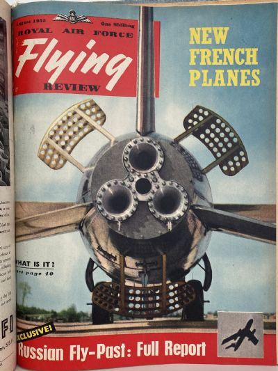 RAF FLYING REVIEW: Bound collection of 12x Royal Air Force magazines 1954 to 1955