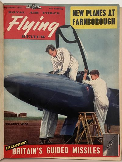 RAF FLYING REVIEW: Bound collection of 12x Royal Air Force magazines 1955 to 1956