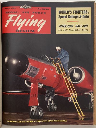 RAF FLYING REVIEW: Bound collection of 12x Royal Air Force magazines 1955 to 1956