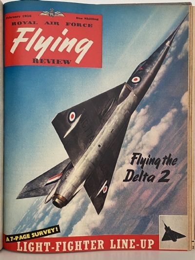 RAF FLYING REVIEW: Bound collection of 12x Royal Air Force magazines 1955 to 1956