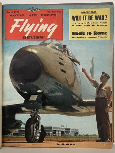 RAF FLYING REVIEW: Bound collection of 12x Royal Air Force magazines 1955 to 1956