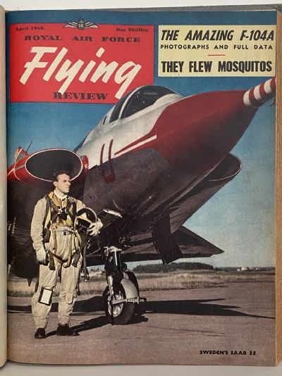 RAF FLYING REVIEW: Bound collection of 12x Royal Air Force magazines 1955 to 1956