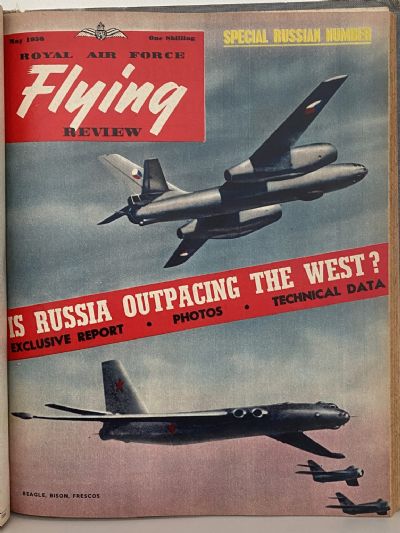 RAF FLYING REVIEW: Bound collection of 12x Royal Air Force magazines 1955 to 1956