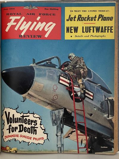 RAF FLYING REVIEW: Bound collection of 12x Royal Air Force magazines 1955 to 1956