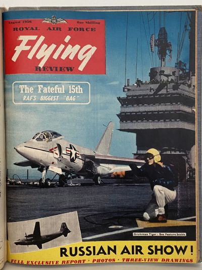 RAF FLYING REVIEW: Bound collection of 12x Royal Air Force magazines 1955 to 1956