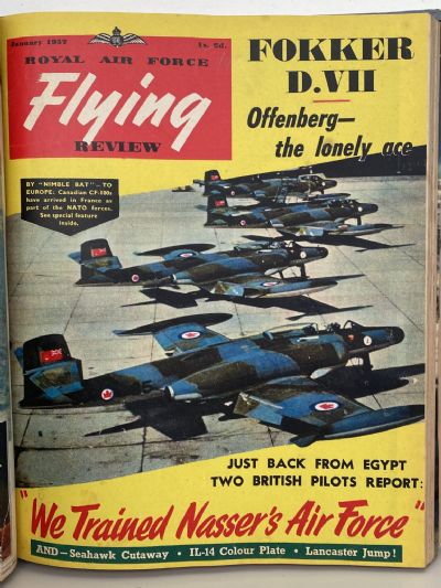 RAF FLYING REVIEW: Bound editions of 12x Royal Air Force magazines 1956 to 1957