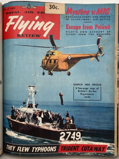 RAF FLYING REVIEW: Bound editions of 12x Royal Air Force magazines 1956 to 1957