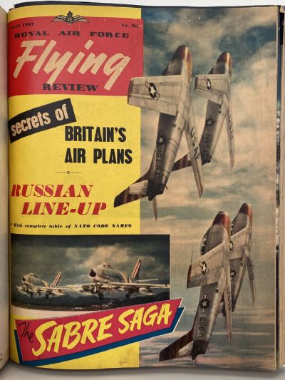 RAF FLYING REVIEW: Bound editions of 12x Royal Air Force magazines 1956 to 1957