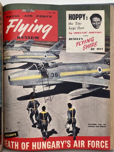 RAF FLYING REVIEW: Bound editions of 12x Royal Air Force magazines 1956 to 1957