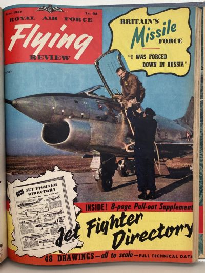 RAF FLYING REVIEW: Bound editions of 12x Royal Air Force magazines 1956 to 1957