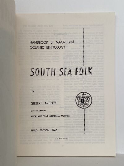 SOUTH SEA FOLK: Handbook of Oceanic Ethnology